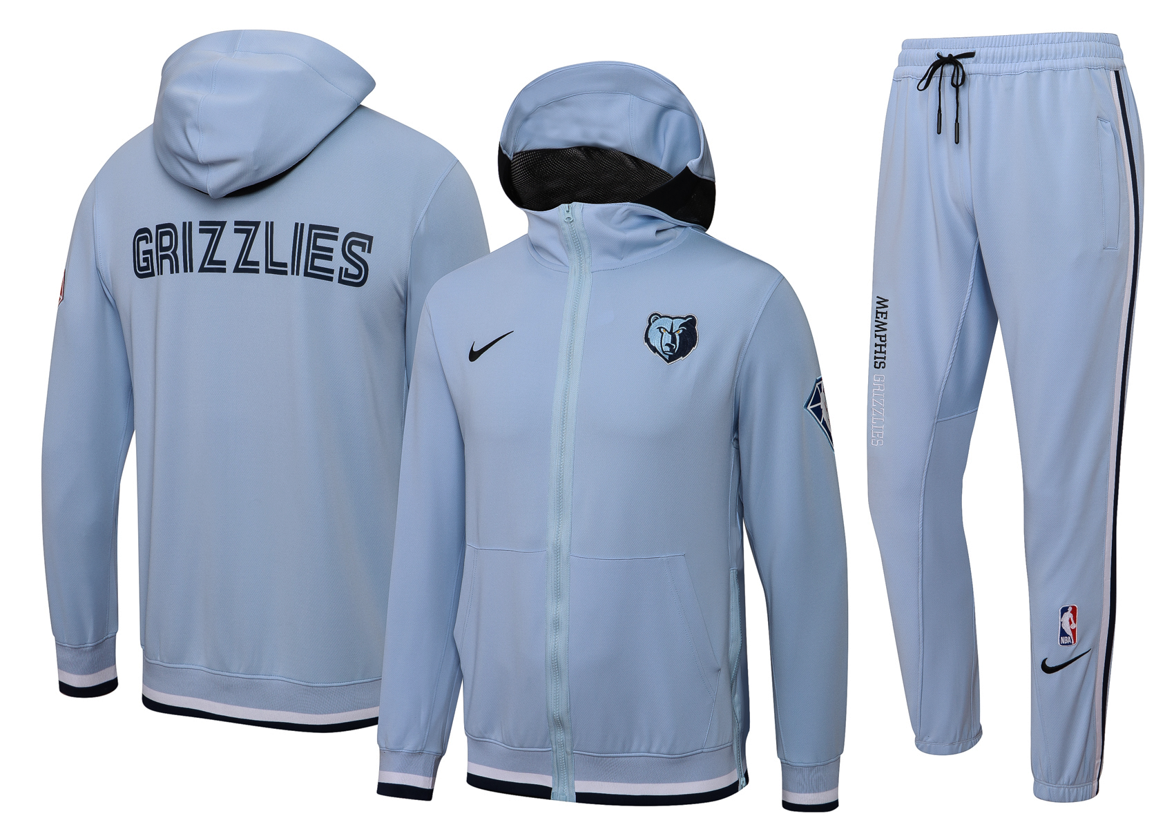 Men Memphis Grizzlies silver  2024 NBA Nike Training suit->memphis grizzlies->NBA Jersey